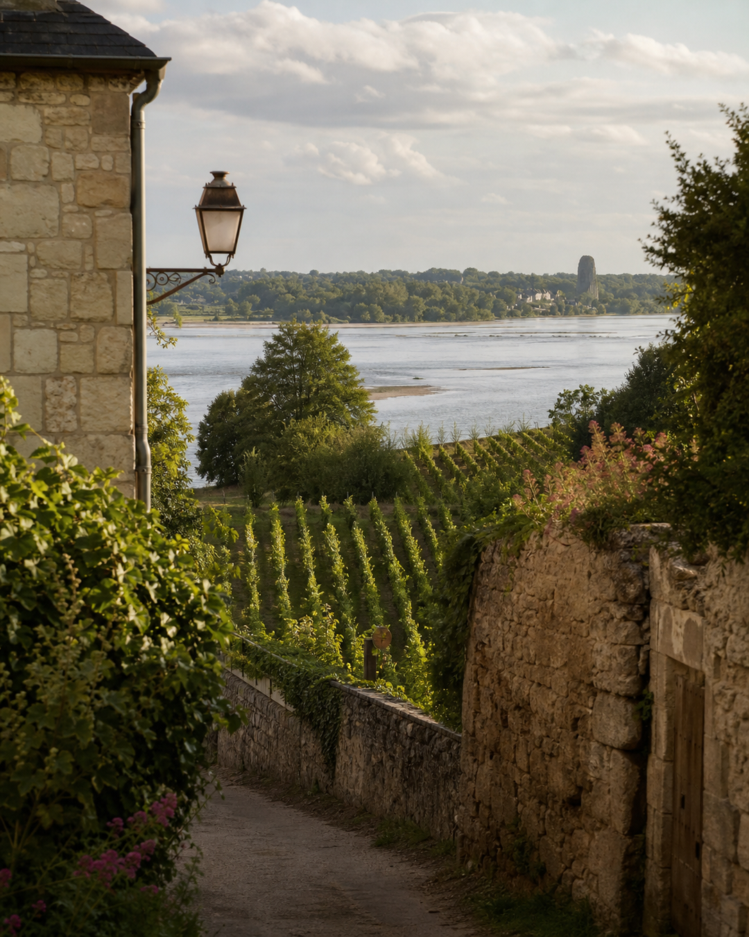 Original in-house AI illustration for Loire Hamlet & Vineyard Lanes: Village Tastes and Late Harvests